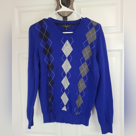 Club Room Men's Classic Long Sleeve Sweater, Size: Small Color: Blue - Picture 4 of 10